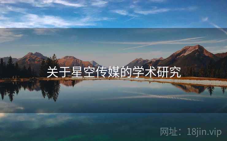 关于星空传媒的学术研究