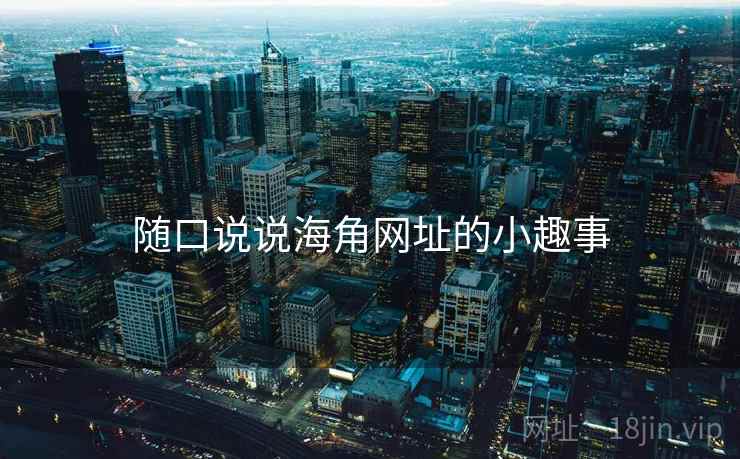 随口说说海角网址的小趣事