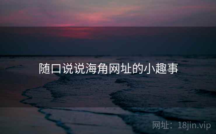 随口说说海角网址的小趣事