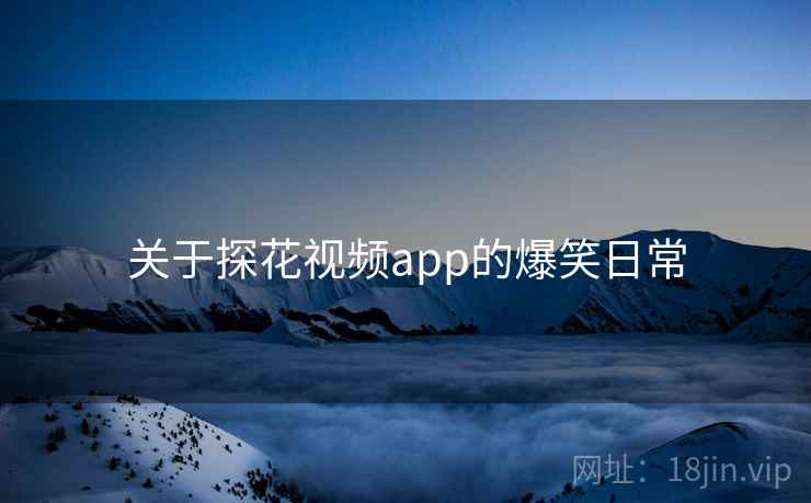 关于探花视频app的爆笑日常